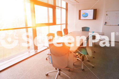 Interior Of New Modern Office Meeting Room With Big Windows